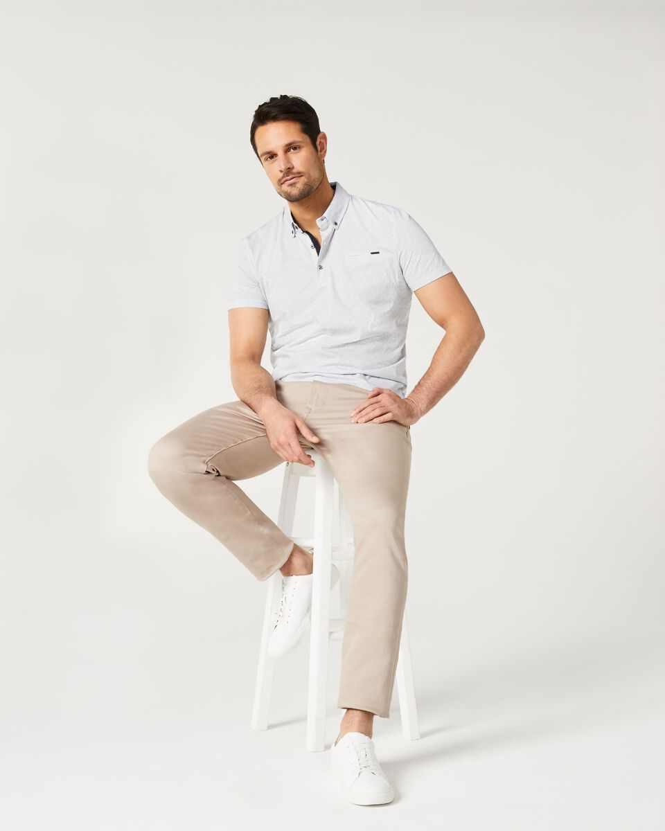 Mens Beige Slim Stretch Denim Jean